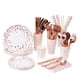 thumbnail image 4 of 200pcs Set De Vajillas Desechables Conjunto Placas De Fiesta Tazas Tazas Servilletas Party Supplies Rose Gold, 4 of 5