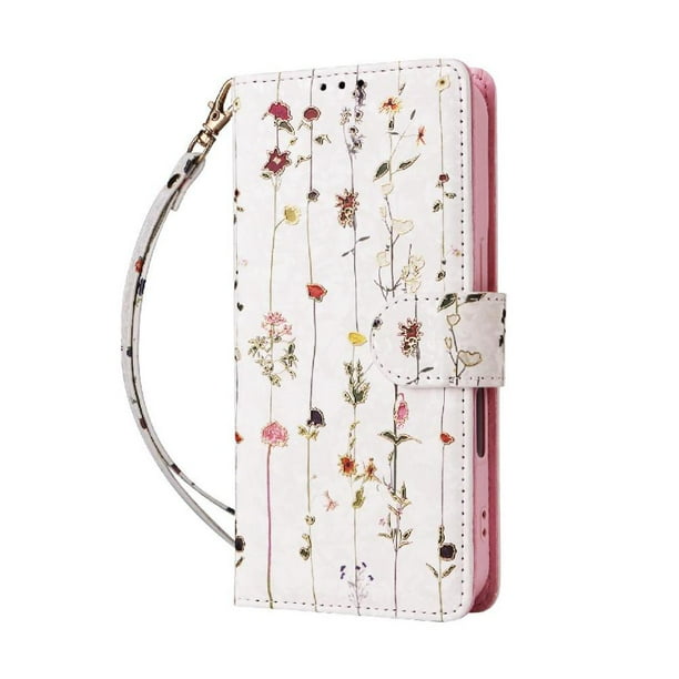 FOXDOCK Funda Tipo Cartera Floral para Samsung Galaxy S8 Plus ,Funda con Tapa de Cuero PU, Protección Antigolpes con Ranuras para Tarjetas y Soporte