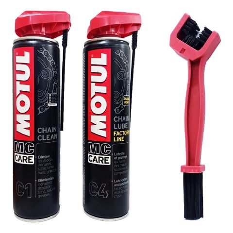 El Kit Motul Limpia Y Lubrica El Cepillo Chain C1 + C4 +