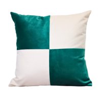 Máxima Design - Cojín Gabriela Verde Botella Blanco Felpa 50X50 Cm