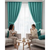 Mylhogar - Juego De Cortinas Blackout Premium Engomadas