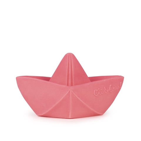 Oli & Carol - Juguete Mordedor Bote Origami Oli&Carol Rosado