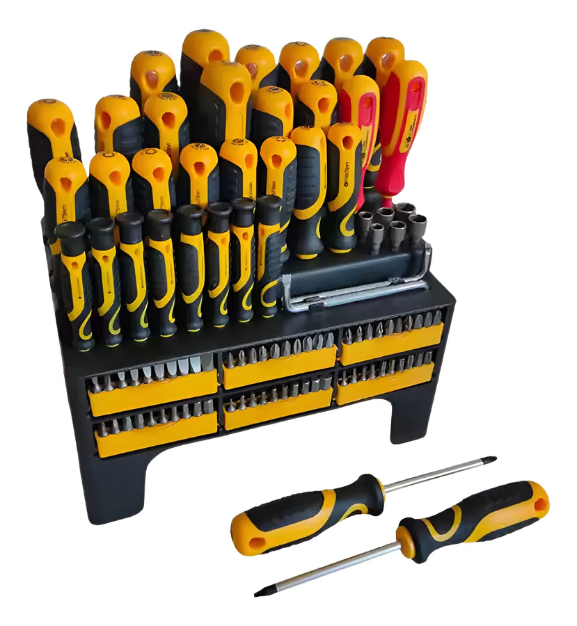 Genérico - Kit 100 Destornilladores Lernen