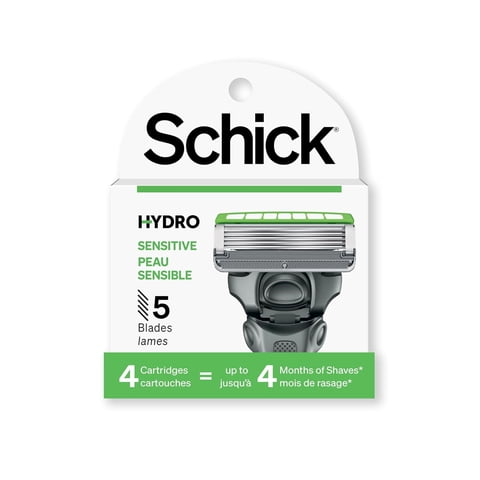 4 Repuestos Maquina De Afeitar Schick Hydro 5 Sensitive