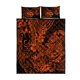 thumbnail image 1 of Hawaii Shark Juego de Cama Colcha Polinesia Estampado Naranja Versión LT01, 1 of 3