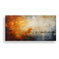 Genérico - Cuadro Abstracto Grunge Estilo Óleo 100X50 Cm