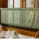thumbnail image 3 of Cortinas cortas bohemias con borlas, cortinas de Navidad de campo retro translúcidas de lino bohemio, (verde oscuro 100 * 60cm), 3 of 3