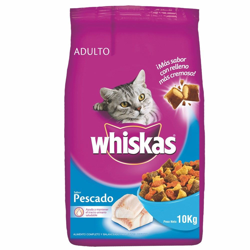 Whiskas - Alimento Gato Adulto Sabor Pescado Bolsa