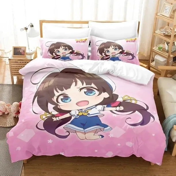 Ryuos Work is Never Ai Bedding Set Boys Girls Twin Queen Size Duvet Cover Pillowcase Bed Boys Adult Home TextileextileBed Sheets