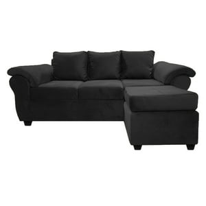 Muebles Mpr - Sofá Ezeiza Felpa Negro