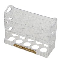 Bothyi - Soporte Para Huevos De 3 Niveles Con Asa, Bandeja Para Huevos, Para Gabinete, Encimera, Transparente