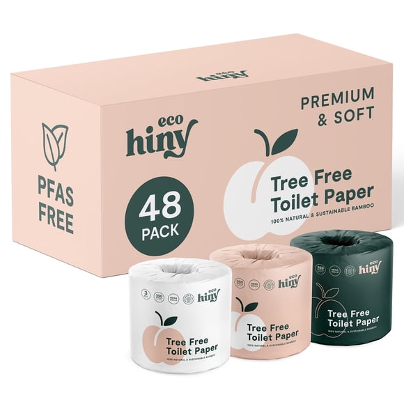 Papel higiénico ECOHINY Premium Soft Bamboo, 48 mega rollos, 3 capas