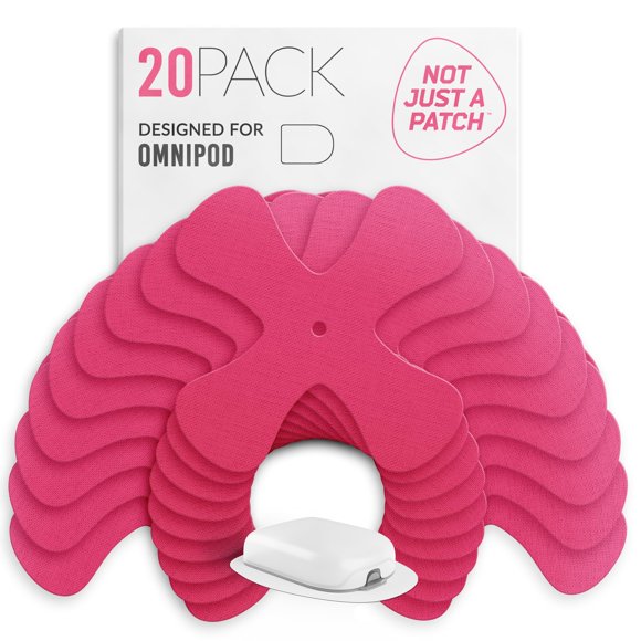 Parche de refuerzo Omnipod NOT JUST A PATCH – paquete de 20 unidades rosa