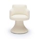 thumbnail image 3 of Silla de comedor TOV Furniture Jeffree crema giratoria de bouclé, 3 of 6
