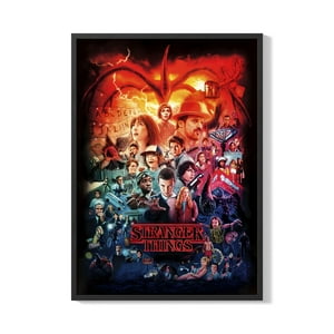 Creango - Cuadro Poster Enmarcado Stranger Thing1 Decorativo