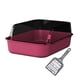 thumbnail image 2 of Caja de Arena para Gatos, Orinal Semicerrado, Inodoro Portátil para Gatitos de Lado Alto, Caja de Arena para Gatos, Frente Rebajado para Gatos Jóvenes Rosa, 2 of 5