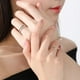 thumbnail image 2 of Anillo Alianzas Plata 925 Sol Luna Parejas Compromiso Par plateado Talla única, 2 of 5