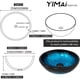 thumbnail image 3 of Lavamanos Vessel YIMAI Vidrio Templado Azul 12 Moderno, 3 of 3