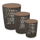 thumbnail image 1 of Set x3 Mesas Auxiliares de Cuerda Trenzada y Madera Living Decohogar, 1 of 8