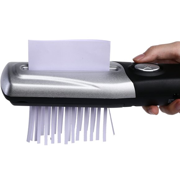 Triturador de papel USB mini WEEGEEKS de corte en tiras, 27 cm