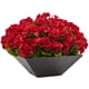 thumbnail image 1 of Planta artificial de geranio casi natural con maceta negra, 1 of 2
