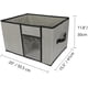 thumbnail image 3 of Cestas de tela con tapa, 2 asas y ventana transparente, lavables y plegables, paquete de 1, 3 of 7