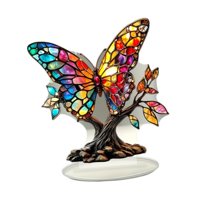 Bothyi - Adorno De Árbol De Mariposas, Obra De Arte, Adorno De Escritorio Para Estante De Gabinete De Granja