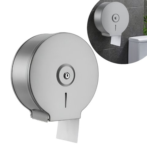 Genérico - Dispensador De Papel Higienico Industrial 500Mt Con Llave