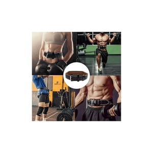 Mundofit - Cinturon Para Pesas De Ecocuero Ideal Para Gym Crossfit Fitness