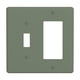 thumbnail image 1 of Tapa decorativa para enchufe Oilbiexn verde salvia, placa de 2 módulos, 1 of 8