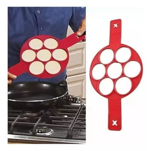 Shop E-Home - Molde 7 Unidades Para Panqueques Queques De Silicona Huevos