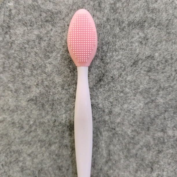 Nose Scrub Brush, Double-Sided Silicone Exfoliating Nose Brush, Exfoliating Brush For Men Women Exfoliating Nose Clean Blackhead Removal Brushes Tools With Replacement Head
