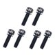 thumbnail image 4 of 6 Piezas Engranaje Fijo Bicicleta Manillar Vástago Tornillo Tornillo Arandela M5x20 Negro, 4 of 5