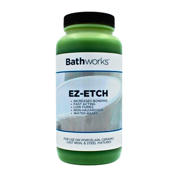 Kit de preparación de superficie Bathworks EZ-Etch para azulejo, cerámica, hierro fundido y acero