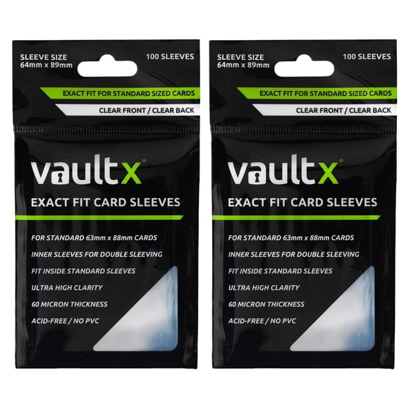 Fundas para cartas coleccionables Vault X Exact Fit (paquete de 200)