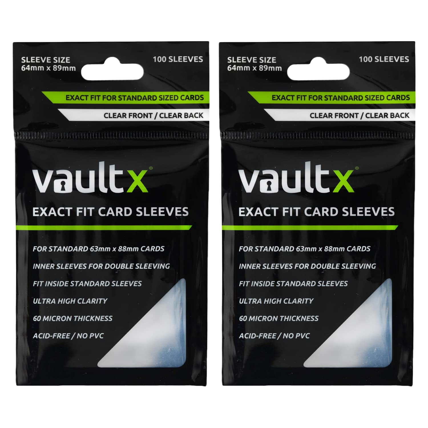Fundas Para Cartas Coleccionables Vault X Exact Fit (paquete De 200)