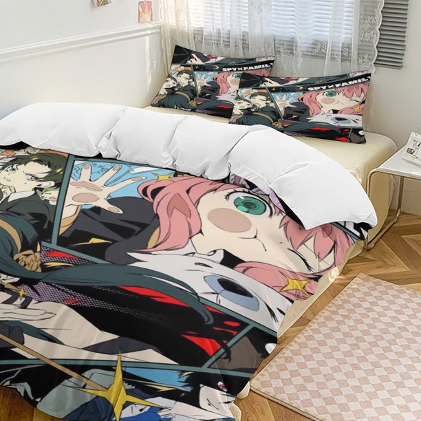 Spy X Family Anime Home Bed 3-piece Set Classic Japanese Anime Polyester Wash Student Dormitory Set
