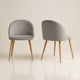 thumbnail image 2 of Pack de 2 Sillas Berna Velvet Oak Gris Respaldo Liso, 2 of 2