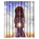 thumbnail image 1 of Cortina de ducha de baño con diseño de chica de ensueño y luz de Anime, con ganchos, tamaño 60 x 72 pulgadas, 1 of 3