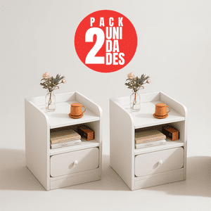 Pack 2 Velador Mesita 3 Niveles 1 Cajon Tienda El Garage Zt1