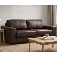 Amuv - Sofa De Cuero Trento 210 Cm Chocolate