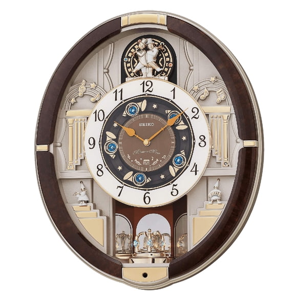 Reloj de pared Seiko Melodies in Motion Golden Trumpets