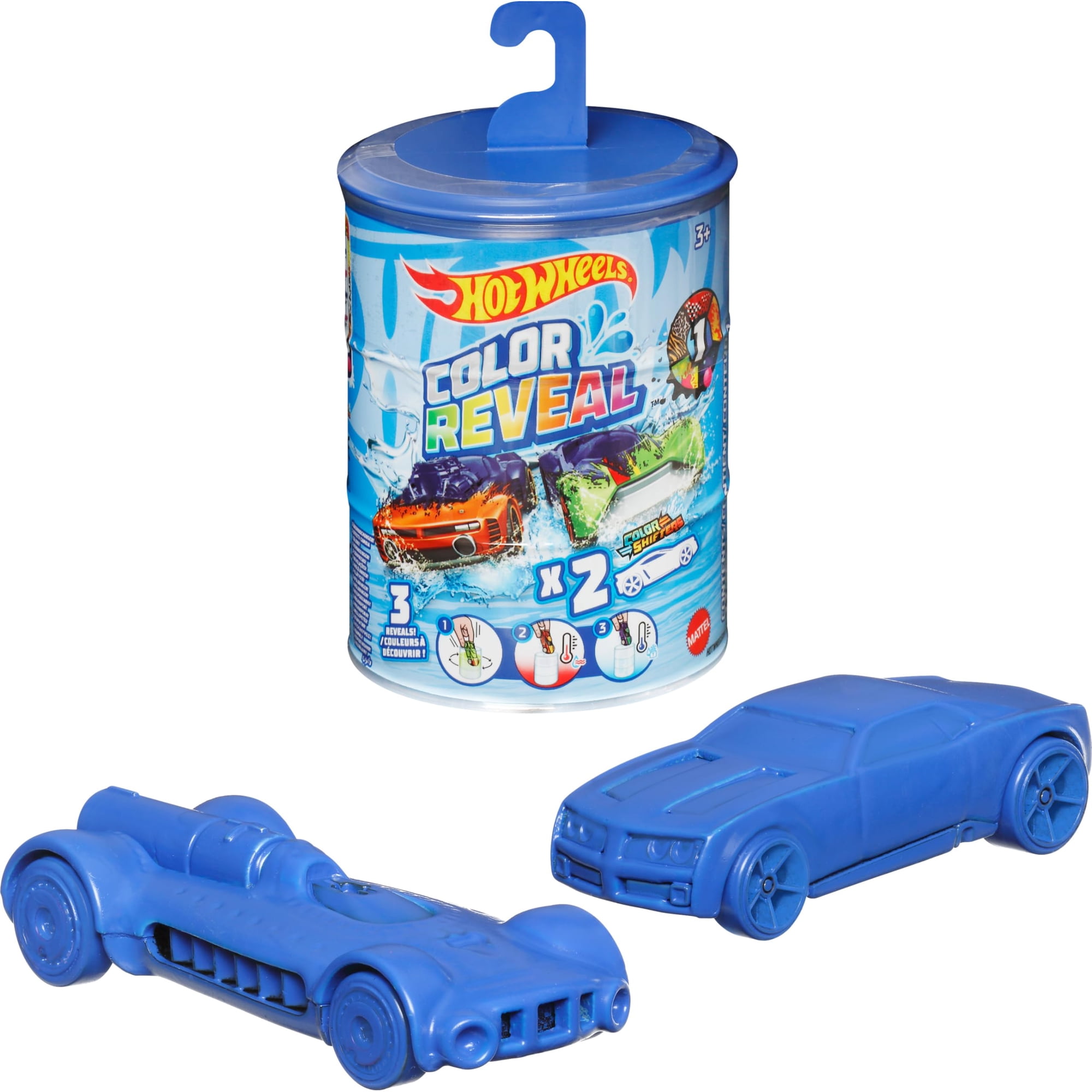 Toy Hot Wheels Color Reveal Para Coches O Camiones A Escala 1:64, Paquete De 2