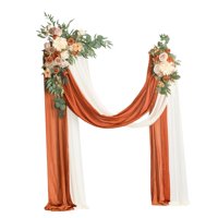 Bothyi - Kit De Flores Artificiales Para Arco De Boda Con Cortina De Arco Para Pared, Fiesta, Recepción, Color Naranja