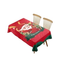 Tengfei - Mantel De Navidad Antimanchas Feliz Navidad Santa
