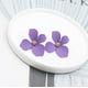 thumbnail image 2 of Aros Pendientes Diseño Flor Color Morado, 2 of 2