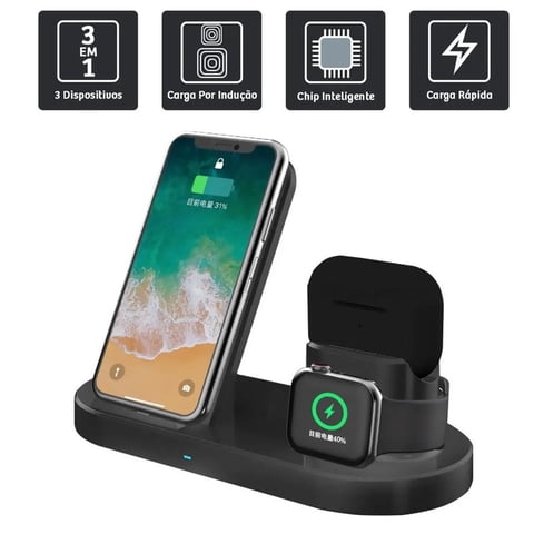 Genérico - Cargador Portatil Inalambrico 3 En 1 Movil Telefono Lau