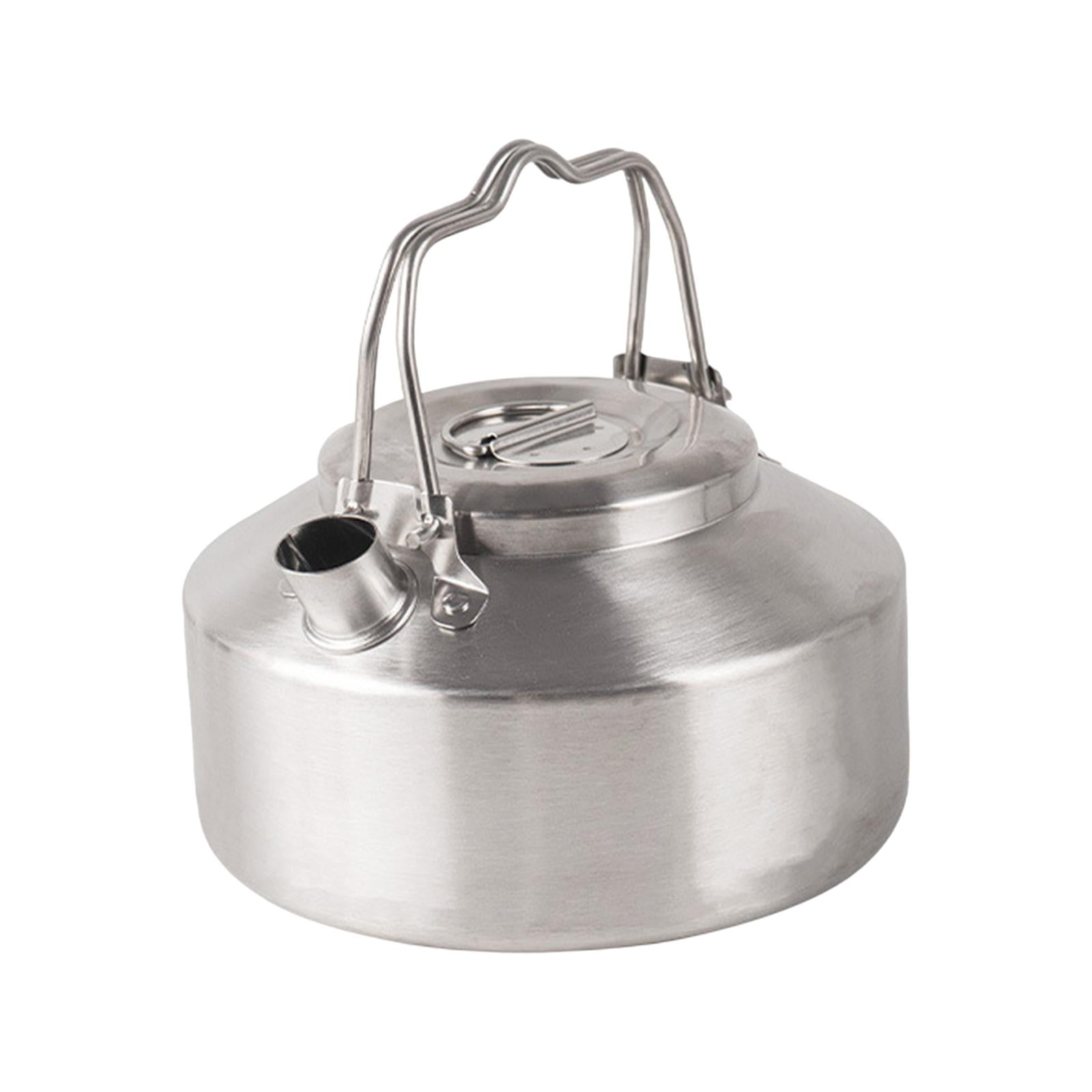 Magideal - Hervidor De Agua Para Acampar Hervidor De Té Pequeño Calentamiento Rápido Mango Doble Anti Escaldado Hervidor Para Exteriores Campamento Té Cafetera