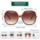 thumbnail image 4 of Gafas de sol Freckles Mark 70s Sobredimensionadas Cuadradas Vintage, 4 of 6