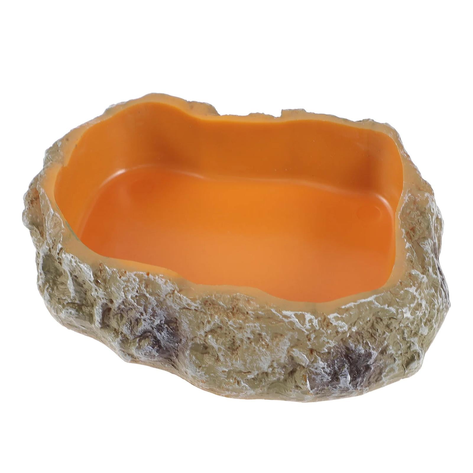 Magideal - Tazón De Agua Para Reptiles, Tazón De Comida, Decoración De Tanques, Tazón De Comida Para Anfibios, Tazón De Comida Para Reptiles Para Rana, Tortuga, Xs